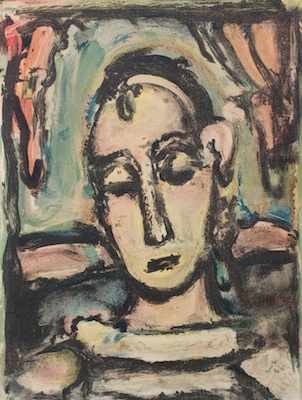 Appraisal: Georges Rouault French - Tete d'une jeune fille Color lithograph