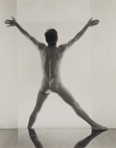 Appraisal: PLATT LYNES GEORGE - Untitled male nude Silver print x