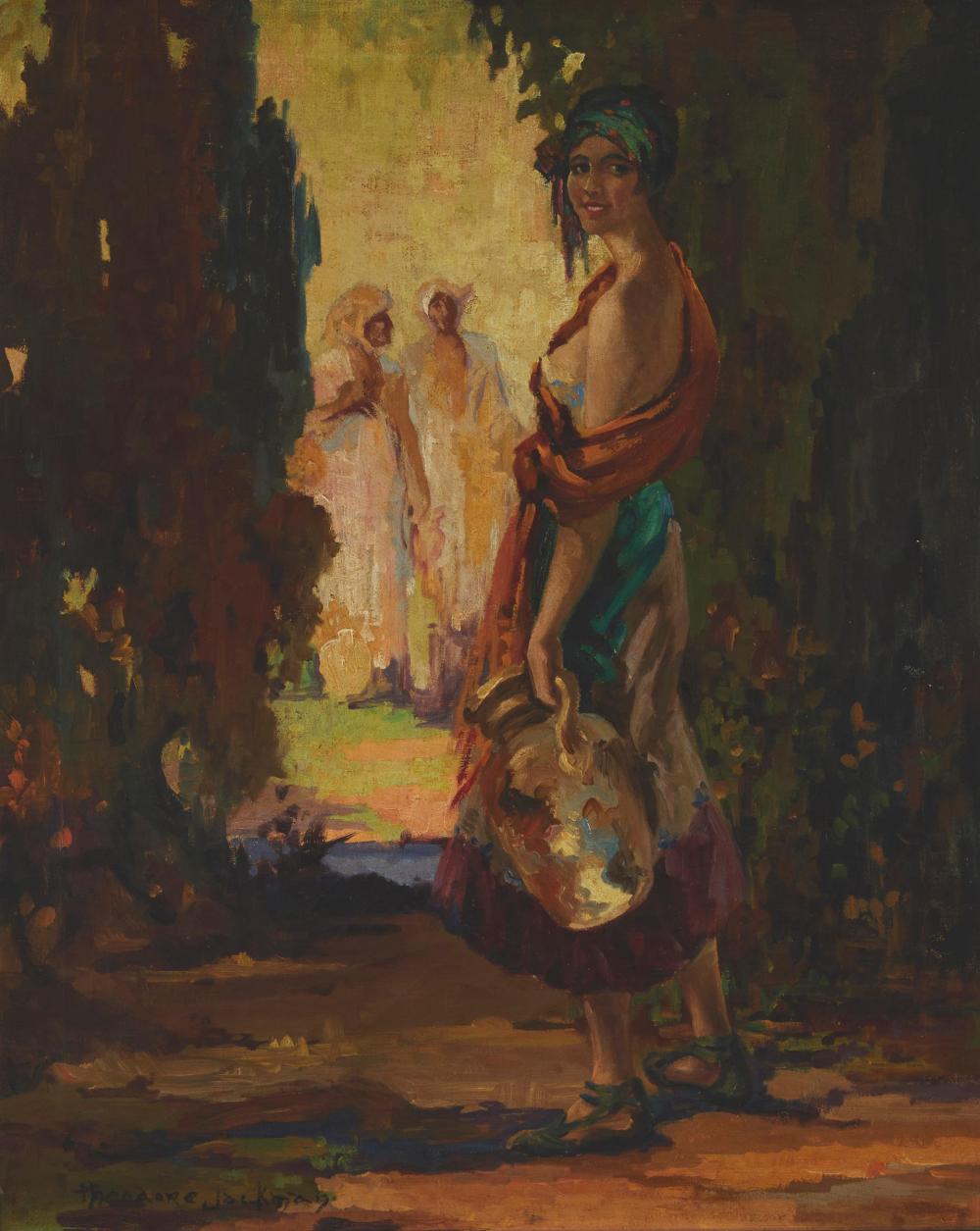 Appraisal: Theodore Jackman - La Crescenta CA Woman in a garden