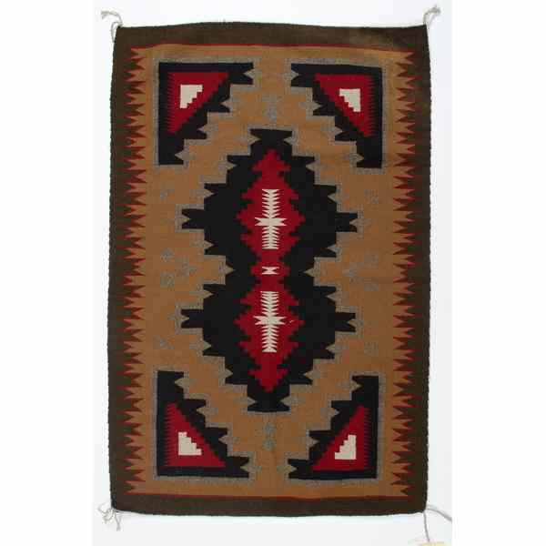 Appraisal: Arlene Johnson Navajo Weaving woven in browns with red highlights