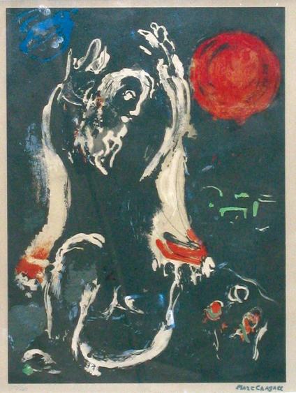 Appraisal: MARC CHAGALL Moses and the Burning Bush signed and numbered