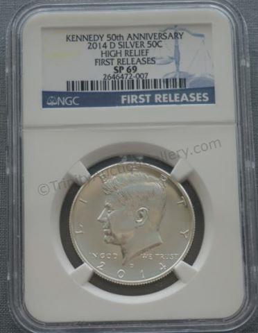 Appraisal: Kennedy th Anniversary - Silver - HIGH RELIEF - First