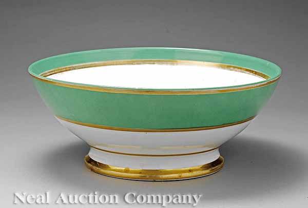 Appraisal: A Large Paris Porcelain Punch Bowl mid- th c apple