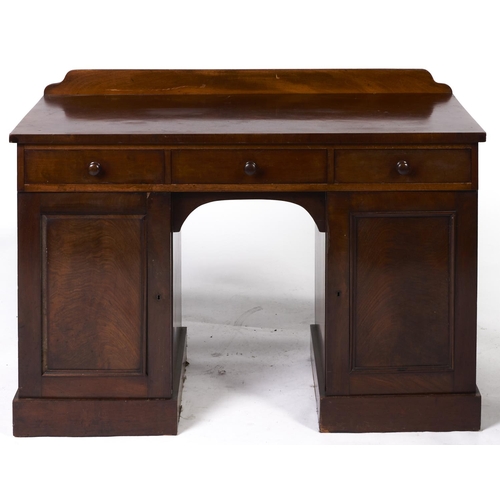 Appraisal: A Victorian plum pudding mahogany dressing table c with shaped