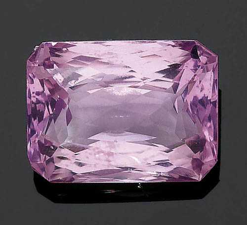 Appraisal: UNSET KUNZITE Octagonal kunzite of ct and fine colour