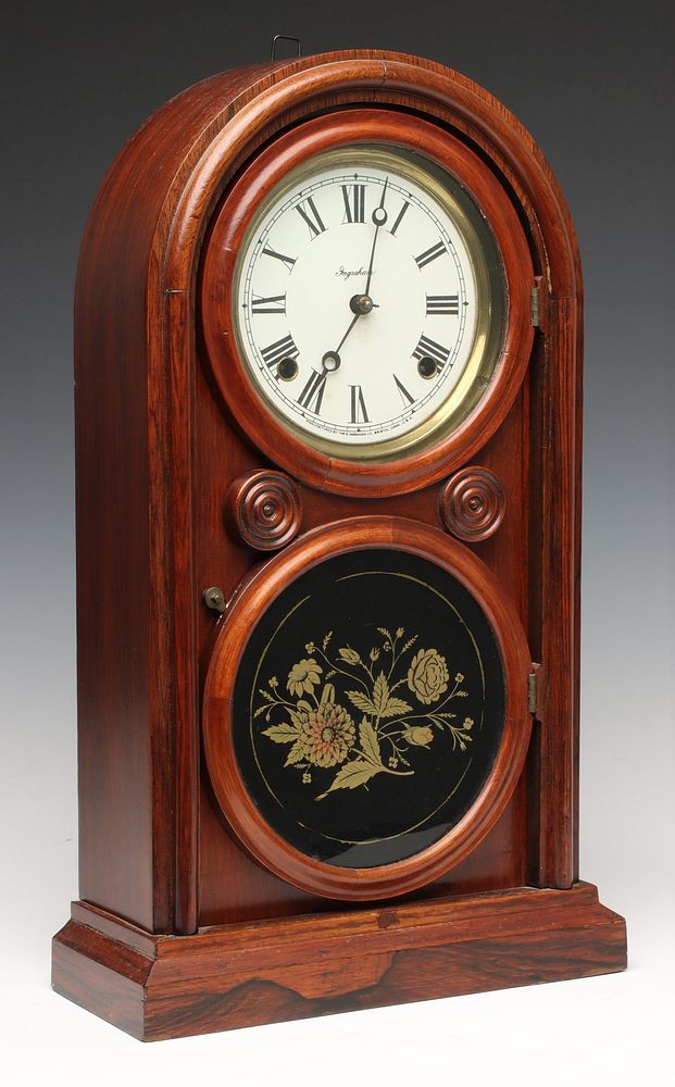 Appraisal: AN INGRAHAM VENETIAN SERIES ROSEWOOD SHELF CLOCK The case with