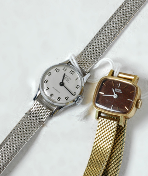 Appraisal: LADIES GIRARD PERRAGAUX WRISTWATCH WITH A HARDY BROS WRISTWATCH