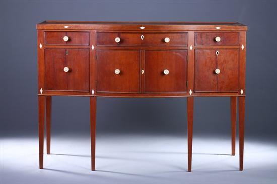 Appraisal: MASSACHUSETTS FEDERAL CHERRYWOOD SEA-CAPTAIN'S SIDEBOARD early th Century Boston or