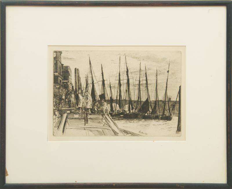 Appraisal: JAMES ABBOTT MCNEILL WHISTLER - BILLINGSGATE KENNEDY Etching on laid