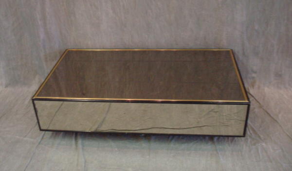 Appraisal: Mid Century mirrored coffee table Property from Lambertville NJ Dimensions