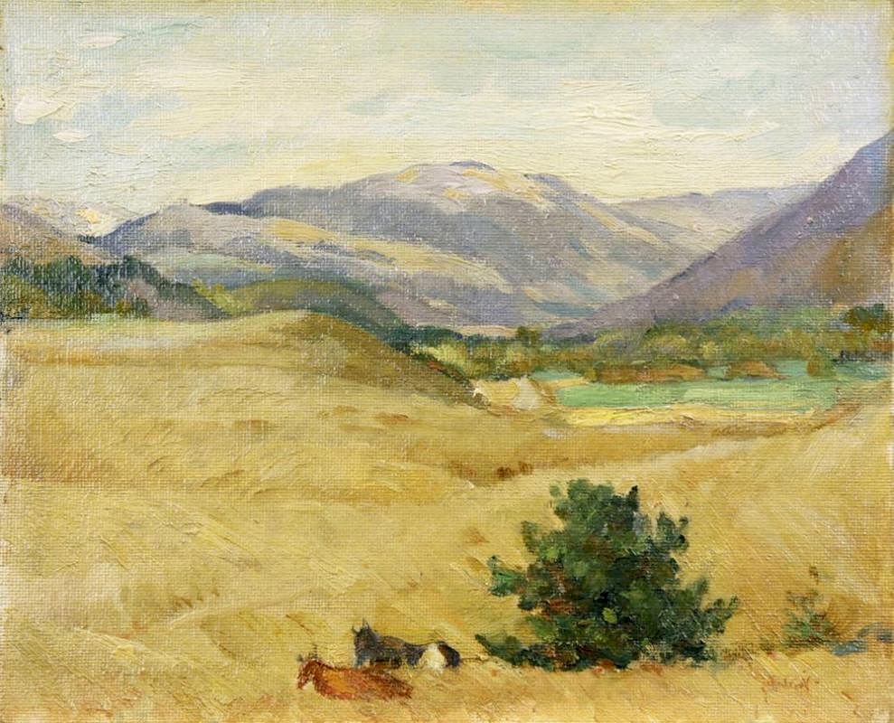 Appraisal: Abel G Warshawsky American - Pair of Cows in Mountain