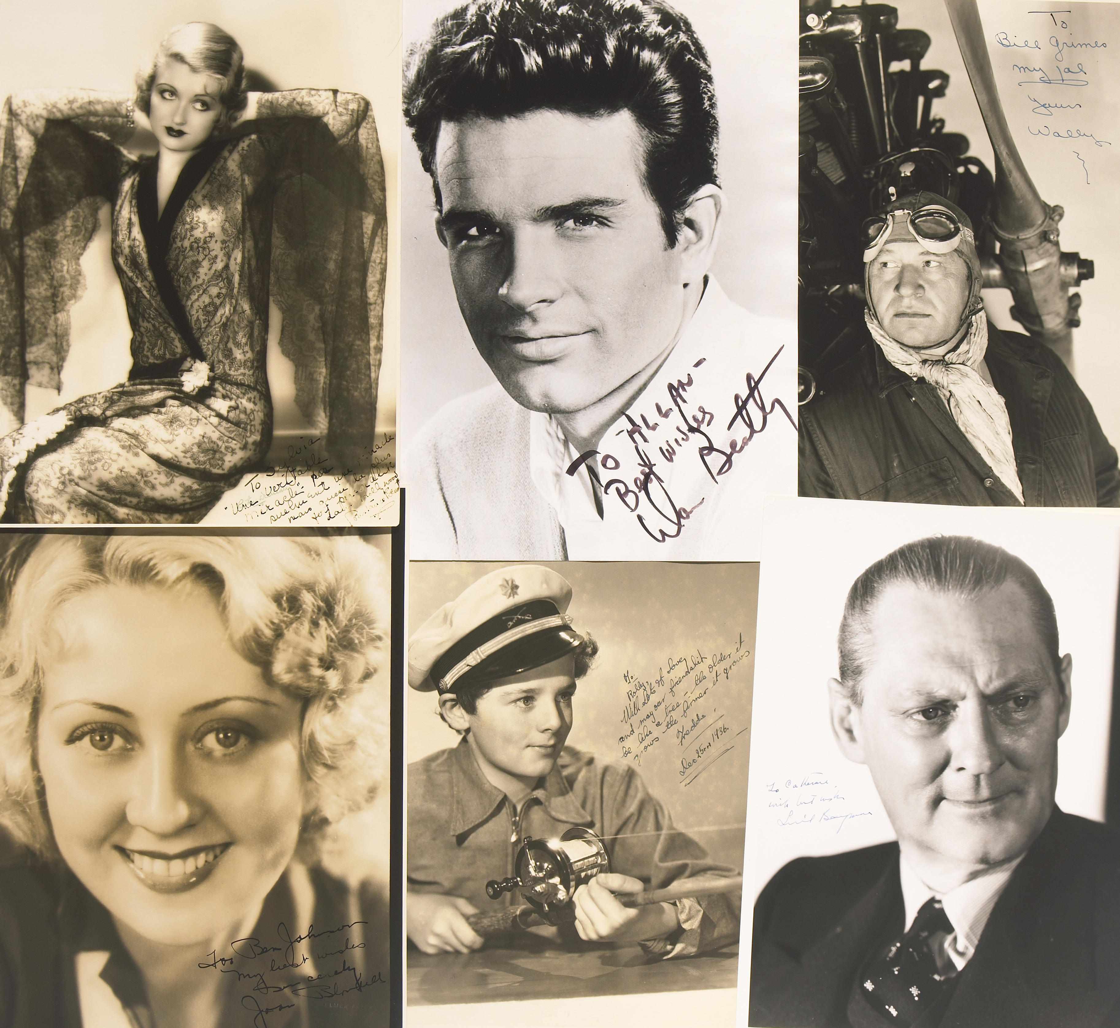 Appraisal: Vintage Hollywood star signed photos A group of twenty large