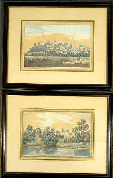 Appraisal: - Two framed and matted Sadler prints Windsor Windsor Castle