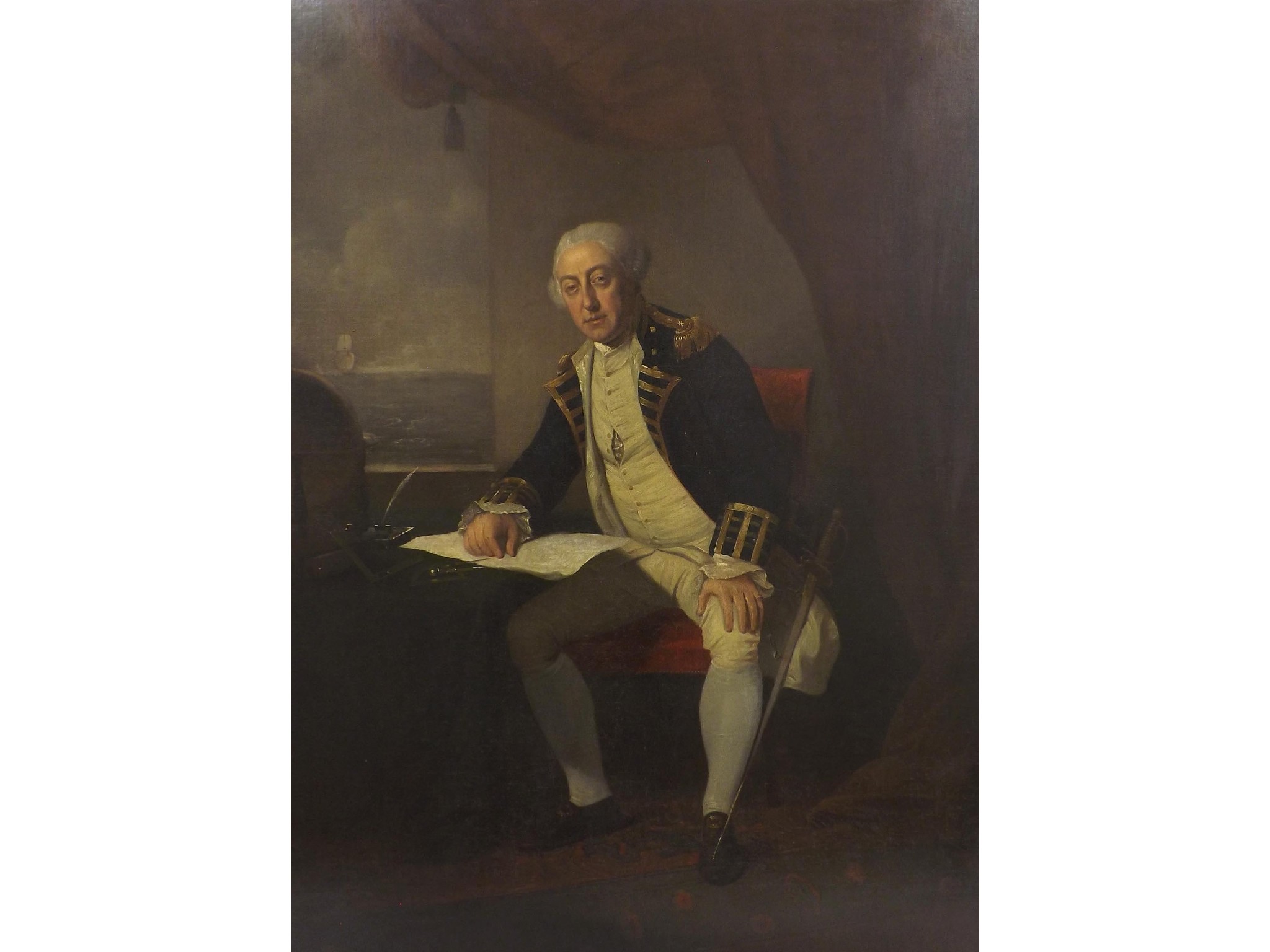 Appraisal: Circle of Edward Penny th century - Portrait of Admiral