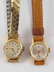 Appraisal: An ct gold lady's wrist watch by Mudu together with