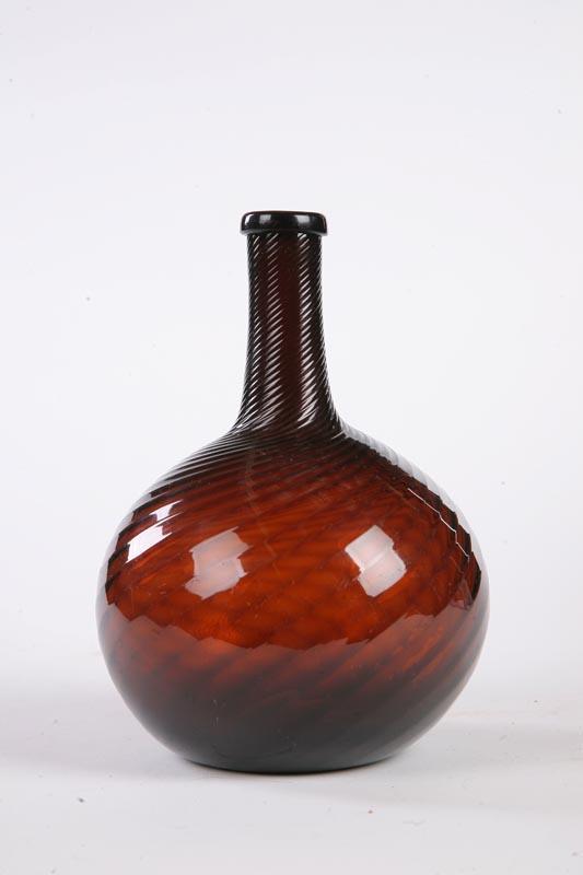 Appraisal: BLOWN GLASS BOTTLE Zanesville Ohio st half- th century Twenty-four