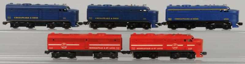 Appraisal: Lot of Lionel Post-War O -Gauge Train Engines Description Includes