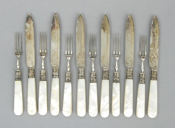 Appraisal: A Partial Set of Fruit Flatware A partial set of