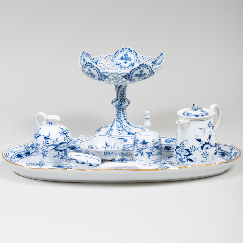 Appraisal: Group of Meissen Porcelain Tablewares in the 'Blue Onion' Pattern