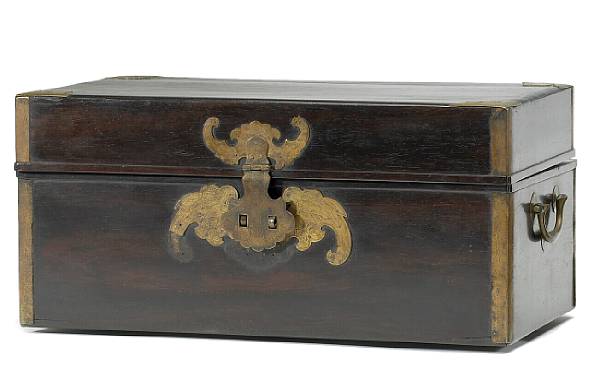 Appraisal: A zitan storage box Xiaoxiang th Century The rectangular box