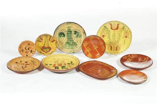 Appraisal: GROUP OF MODERN REDWARE Ohio late th-early st century Plates