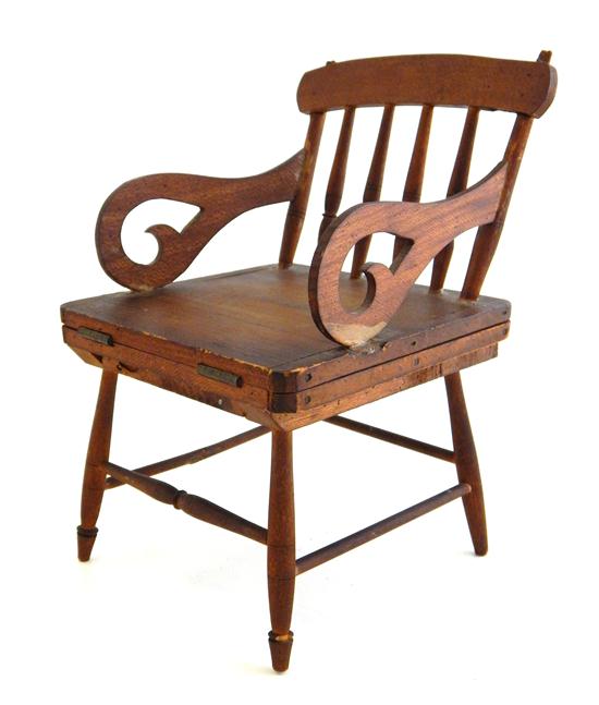 Appraisal: th C American patent model model arm chair with four