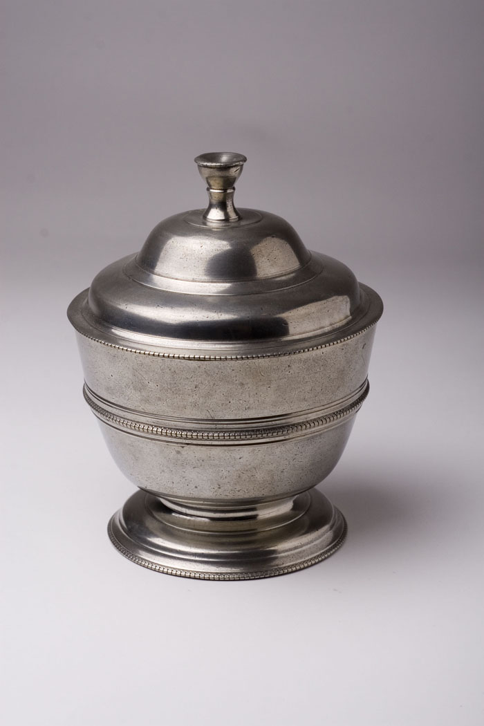 Appraisal: PEWTER SUGAR BOWL ATTRIBUTED TO WILLIAM WILL - Philadelphia Pennsylvania