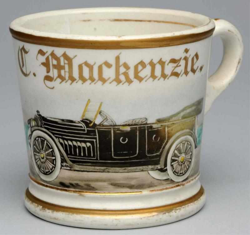 Appraisal: Automobile Shaving Mug Gilt name C Mackenzie Signed SP under