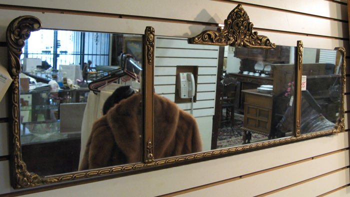 Appraisal: AN AMERICAN OVER-MANTEL WALL MIRROR having gilt wood and gesso