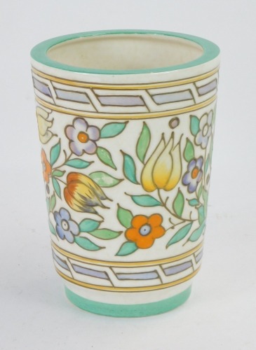 Appraisal: A Burslem ware cylindrical vase designed by Charlotte Rhead and