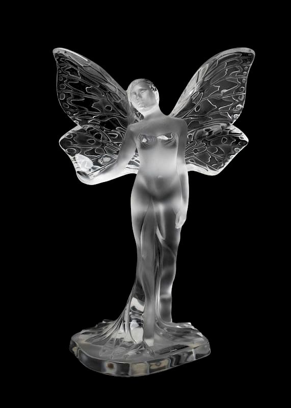 Appraisal: Lalique Clear and Frosted Chrysalide Fairy Lalique clear and frosted