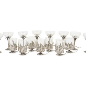 Appraisal: A Collection of Castor Cooper Pewter Stemware th Century each