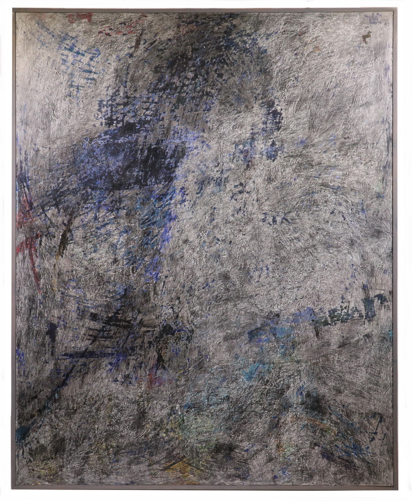 Appraisal: TODD STONE NY PA - Large Abstract in scumbled grey