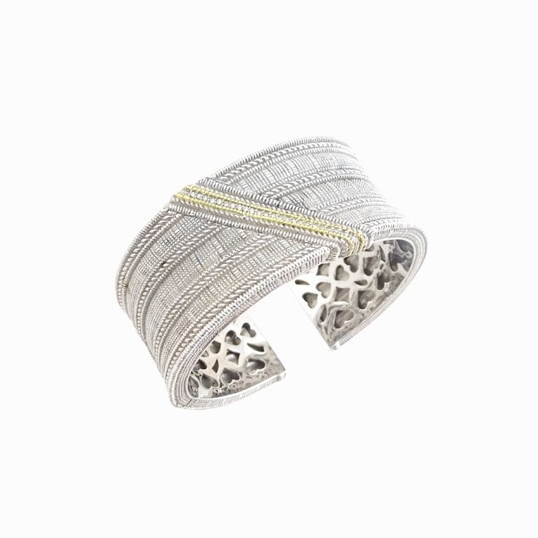 Appraisal: Judith Ripka Sterling K Bracelet Judith Ripka Sterling K Cuff