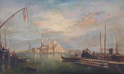 Appraisal: English School late th Century View of Santa Maria della