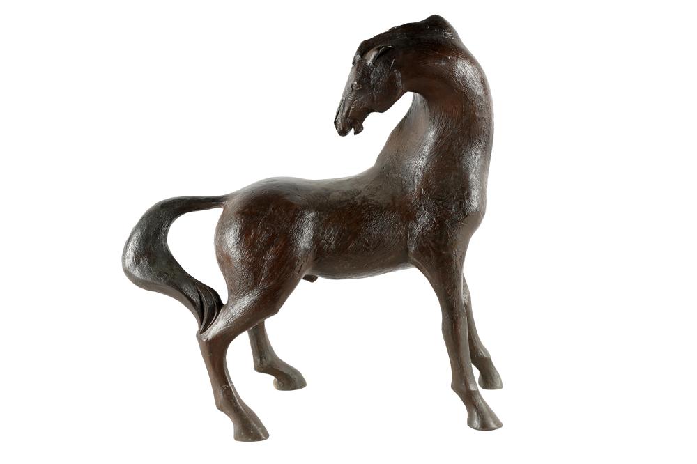 Appraisal: BARBARA BERETICH - IL CAVALINO unsigned bronze with brown patination