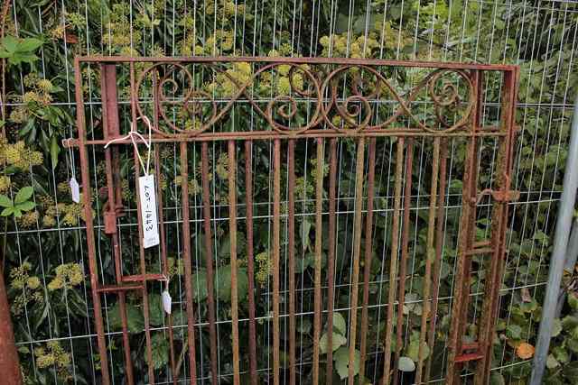 Appraisal: A PAIR OF VICTORIAN WROUGHT IRON GARDEN GATES formerly painted