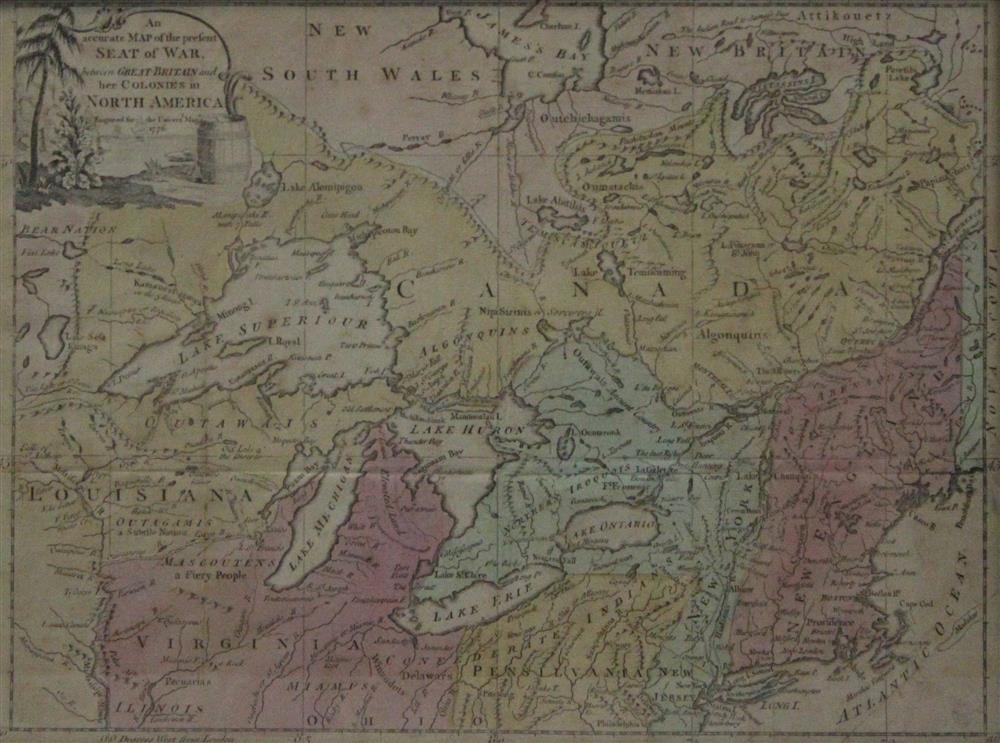 Appraisal: ACCURATE MAP OF THE PRESENT SEAT OF WAR BETWEEN GREAT