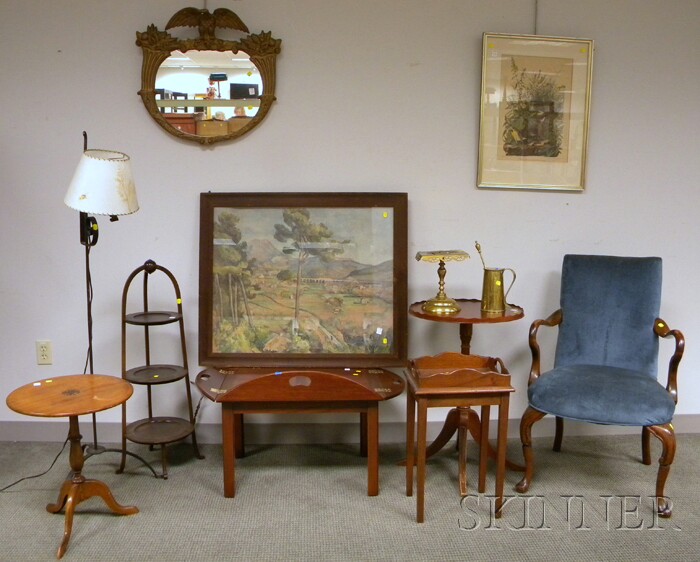 Appraisal: Twelve Assorted Furniture and Decorative Items including a Queen Anne-style