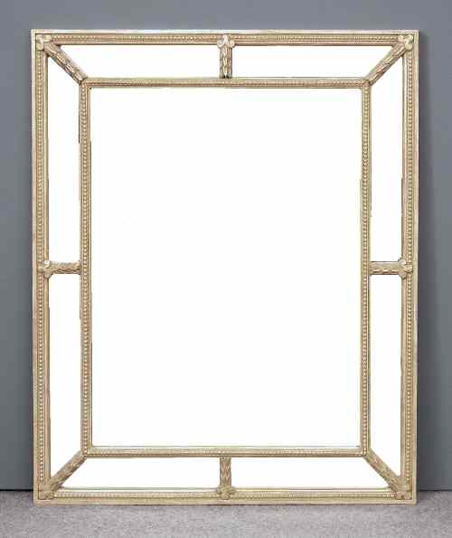 Appraisal: A modern Italian gilt framed rectangular wall mirror with carved