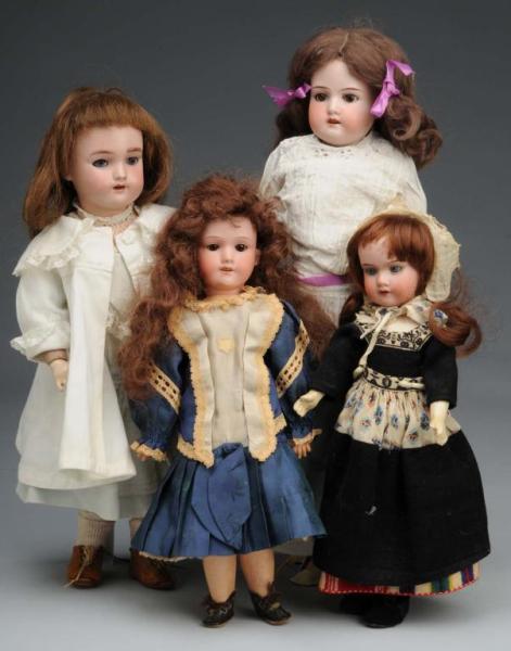 Appraisal: Lot of German Bisque Dolls Description Ca Bisque socket head