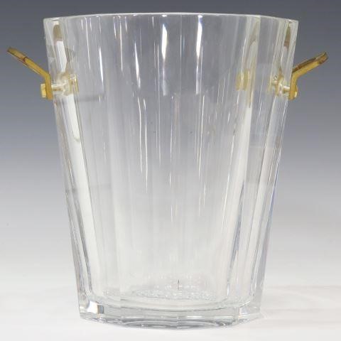 Appraisal: French Baccarat Maxim crystal champagne cooler ice bucket with gilt