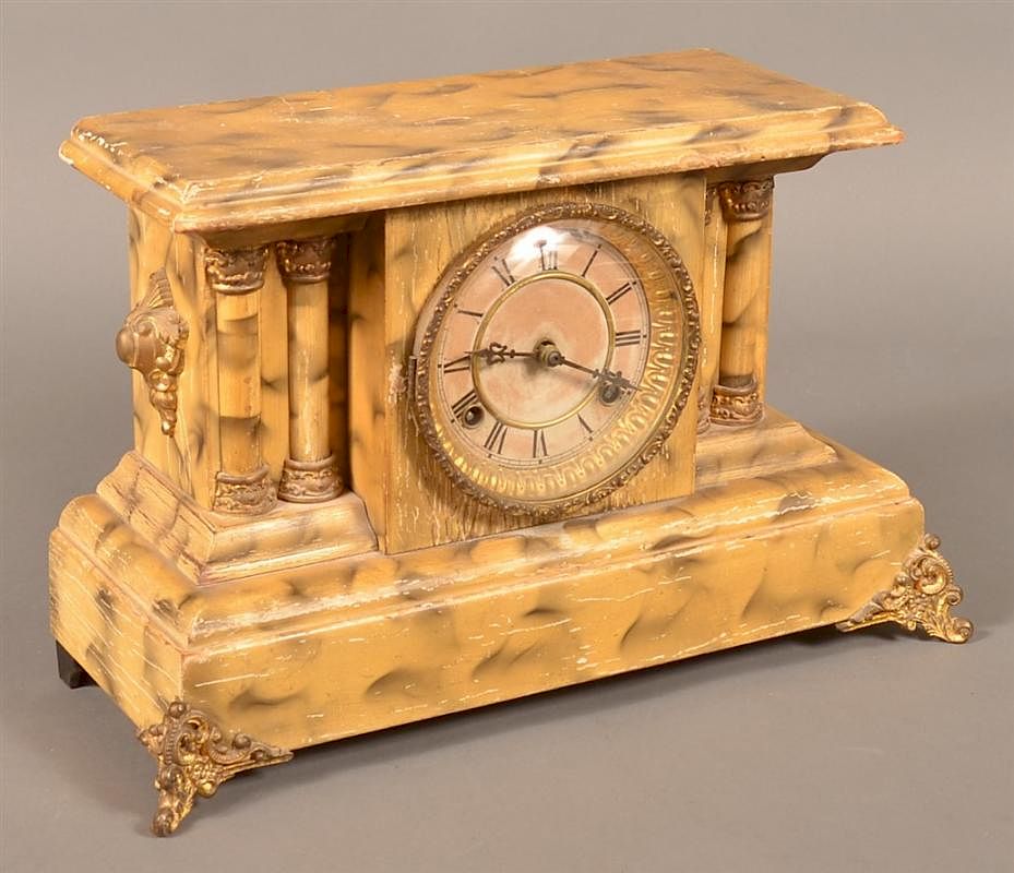 Appraisal: Waterberry Clock Company Mantel Clock Waterberry Clock Company Ormolu Mounted