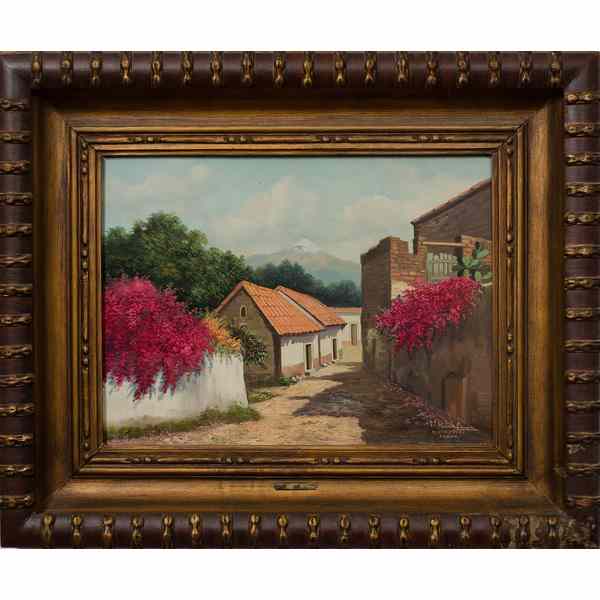 Appraisal: Fine Mexican Landscape Mid th century an oil on masonite