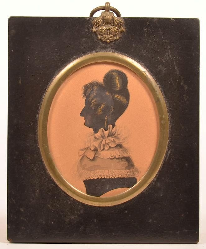 Appraisal: Silhouette of Mary Leesway Attrib to J Gapp Gold and