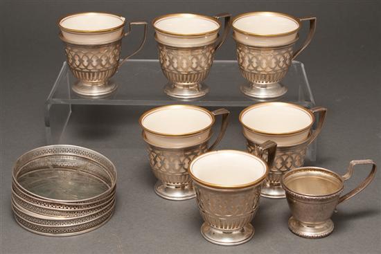 Appraisal: Group of American silver table articles including Schofield reticulated silver