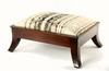 Appraisal: CONTINENTAL FOOTSTOOL - French rectangular mahogany footstool with splayed legs