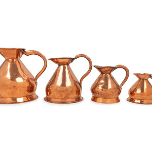 Appraisal: A Set of Four English Copper Measures th th Century