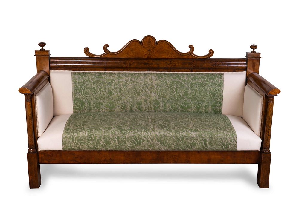 Appraisal: A Beidermeier Carved Walnut Settee Height x length x depth