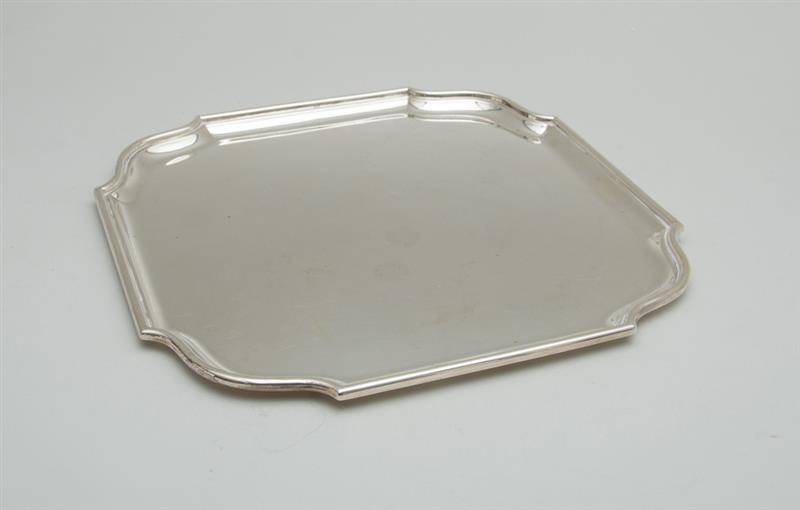 Appraisal: ENGLISH SILVER TRAY IN THE GEORGE I STYLE Elkington Co